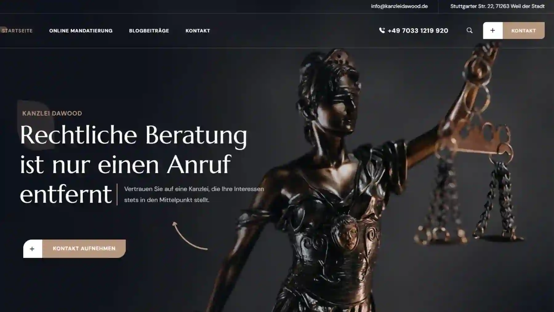 Webseite für Anwalt - Professionelle Kanzlei Website mit SEO-Optimierung